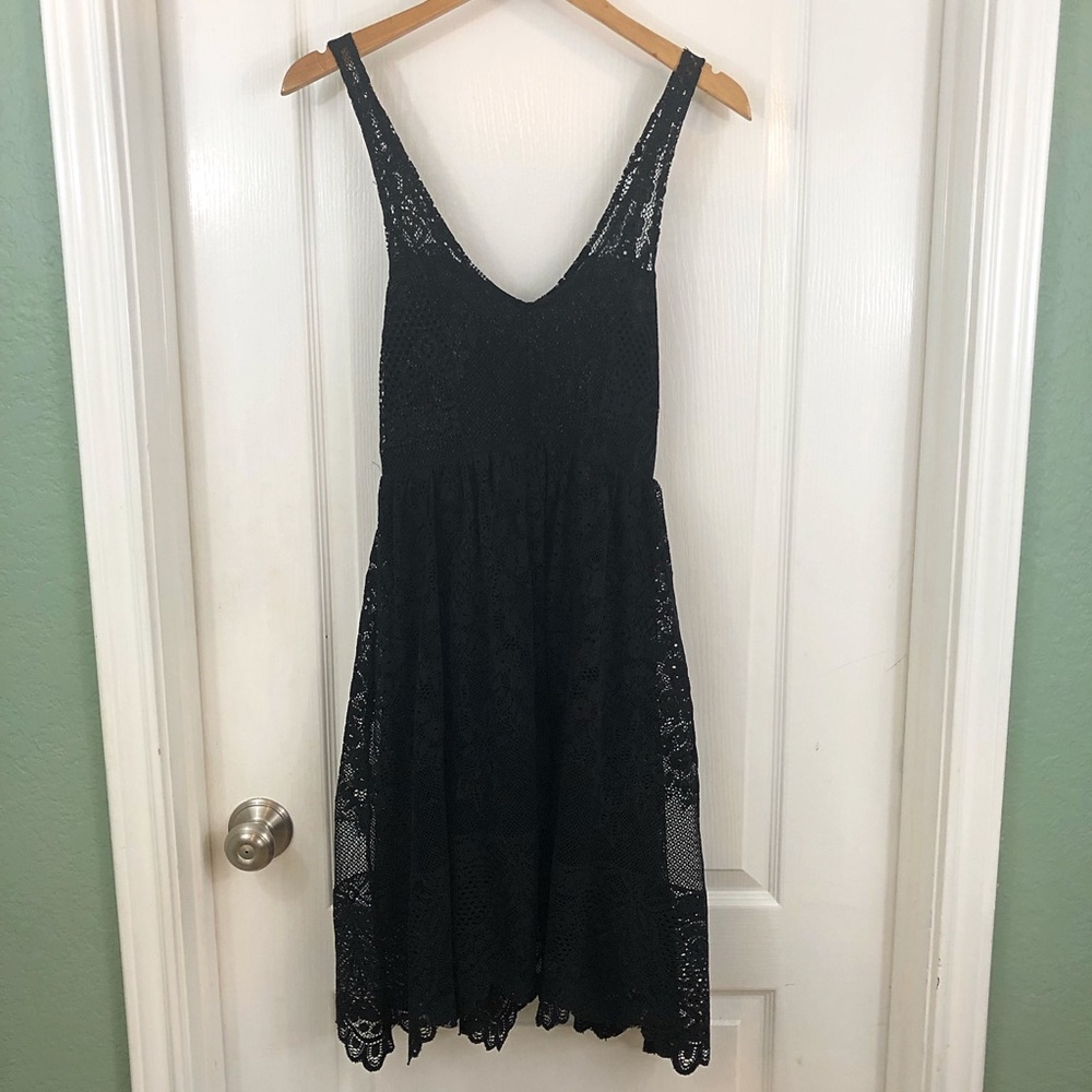 Free People Black Lace Dress